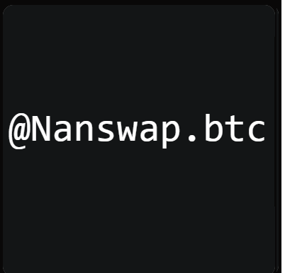 @Nanswap.btc - Bitcoin Username (Ordinal / BTCName)