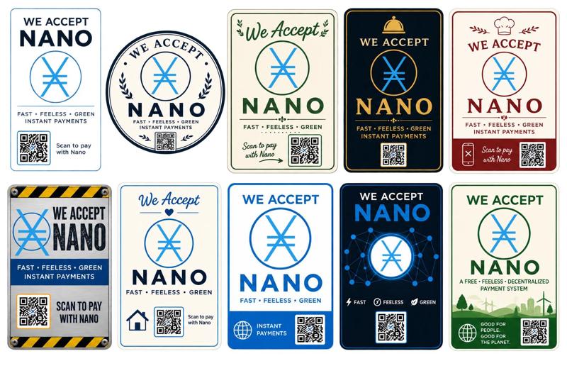 We accept Nano - Door signs