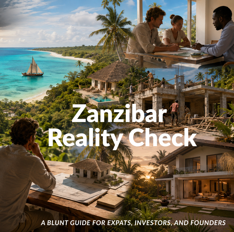 Zanzibar Reality Check -  A blunt practical guide for expatriates, investors, founders, buyers, tenants, and anyone who thinks Zanzibar is only beaches, sunshine, and cheap living